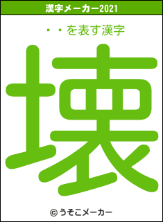 ͺޤの2021年の漢字メーカー結果