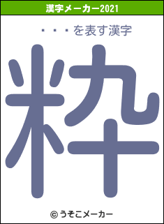 ղの2021年の漢字メーカー結果