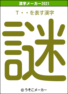 ΤĤमの2021年の漢字メーカー結果