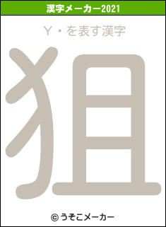 Υꥢの2021年の漢字メーカー結果