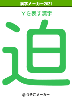 Υの2021年の漢字メーカー結果