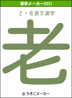 ζϺの2021年の漢字メーカー結果