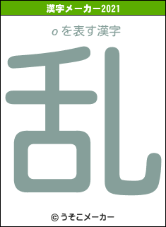 οの2021年の漢字メーカー結果