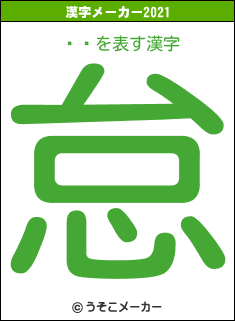 Ϥʤの2021年の漢字メーカー結果