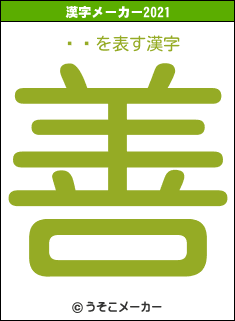 Ϥ֤の2021年の漢字メーカー結果