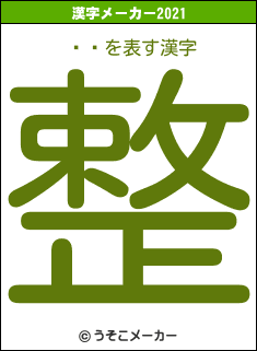 Ϥ뤫の2021年の漢字メーカー結果