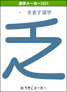 ϧ΢の2021年の漢字メーカー結果