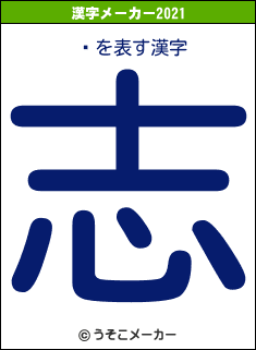 ϧの2021年の漢字メーカー結果