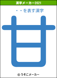 ϩӶの2021年の漢字メーカー結果