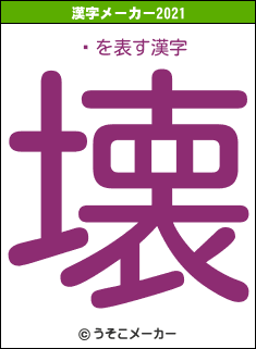 ϩの2021年の漢字メーカー結果