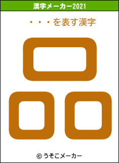ϻʿľの2021年の漢字メーカー結果
