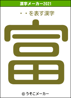 ϻࡹの2021年の漢字メーカー結果