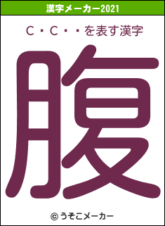 СɡСɥåの2021年の漢字メーカー結果