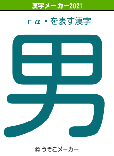 гαջの2021年の漢字メーカー結果