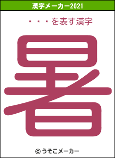 ѼԤɤの2021年の漢字メーカー結果