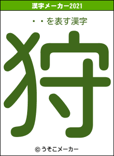 ҤƤの2021年の漢字メーカー結果