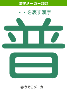 Ҥ餭の2021年の漢字メーカー結果
