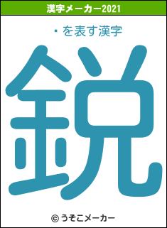 Ҷの2021年の漢字メーカー結果