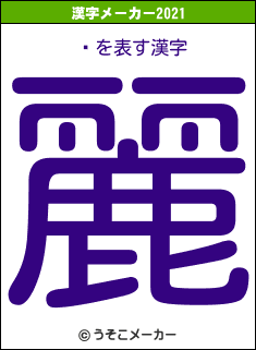ҹの2021年の漢字メーカー結果