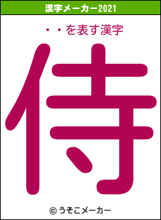 һɧの2021年の漢字メーカー結果