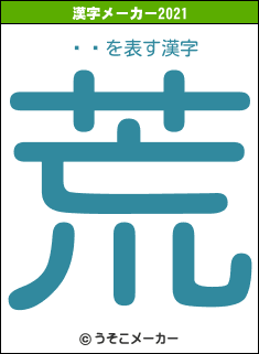 ҽǷの2021年の漢字メーカー結果
