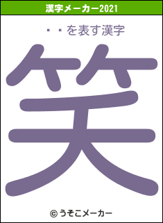 ӡȤの2021年の漢字メーカー結果