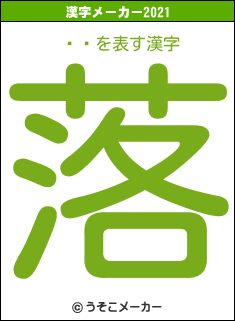 ӥ꡼の2021年の漢字メーカー結果