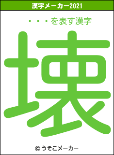 Ӳȥѡの2021年の漢字メーカー結果