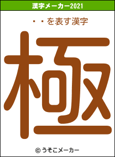 ӷûの2021年の漢字メーカー結果