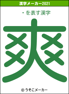ӹの2021年の漢字メーカー結果