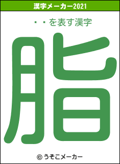 ӿͣの2021年の漢字メーカー結果