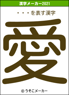 ԢϢϺの2021年の漢字メーカー結果