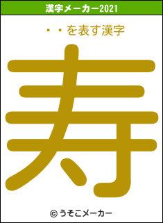 ԸȻの2021年の漢字メーカー結果