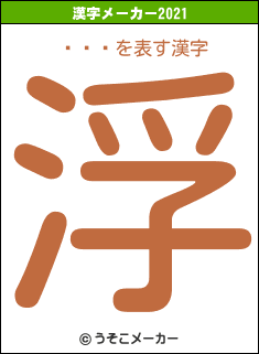 եꥪͥの2021年の漢字メーカー結果