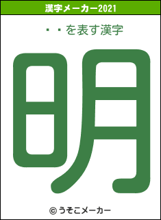 ե르の2021年の漢字メーカー結果