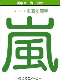ժĪͺの2021年の漢字メーカー結果