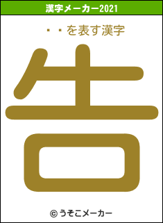 չͺの2021年の漢字メーカー結果