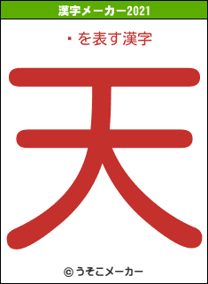 ֻの2021年の漢字メーカー結果