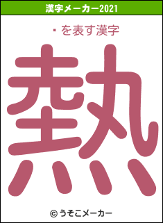 صの2021年の漢字メーカー結果