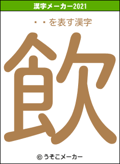 ٤äの2021年の漢字メーカー結果