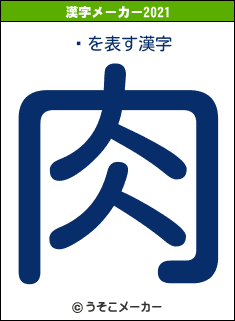 ٹの2021年の漢字メーカー結果
