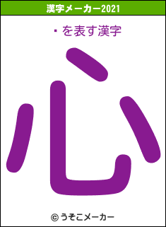 ڡの2021年の漢字メーカー結果