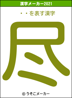 ڤ⤨の2021年の漢字メーカー結果