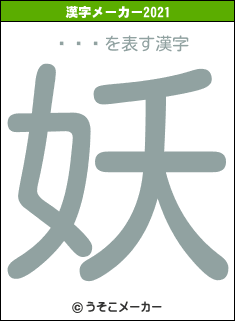ڥҥߥの2021年の漢字メーカー結果