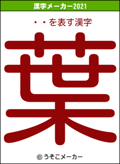 ڥᥤの2021年の漢字メーカー結果