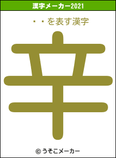 ڥ顼の2021年の漢字メーカー結果