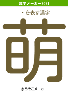 ڵの2021年の漢字メーカー結果