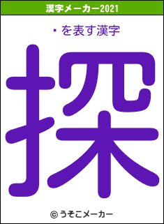 ڽの2021年の漢字メーカー結果