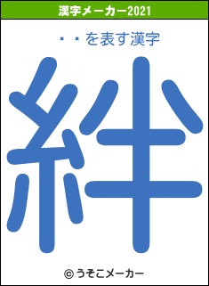 ھͻの2021年の漢字メーカー結果