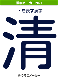 ڿの2021年の漢字メーカー結果